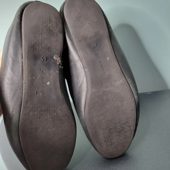 Birdies Minimalist Black Leather Loafers Size 6.5 - Picture 3 of 3